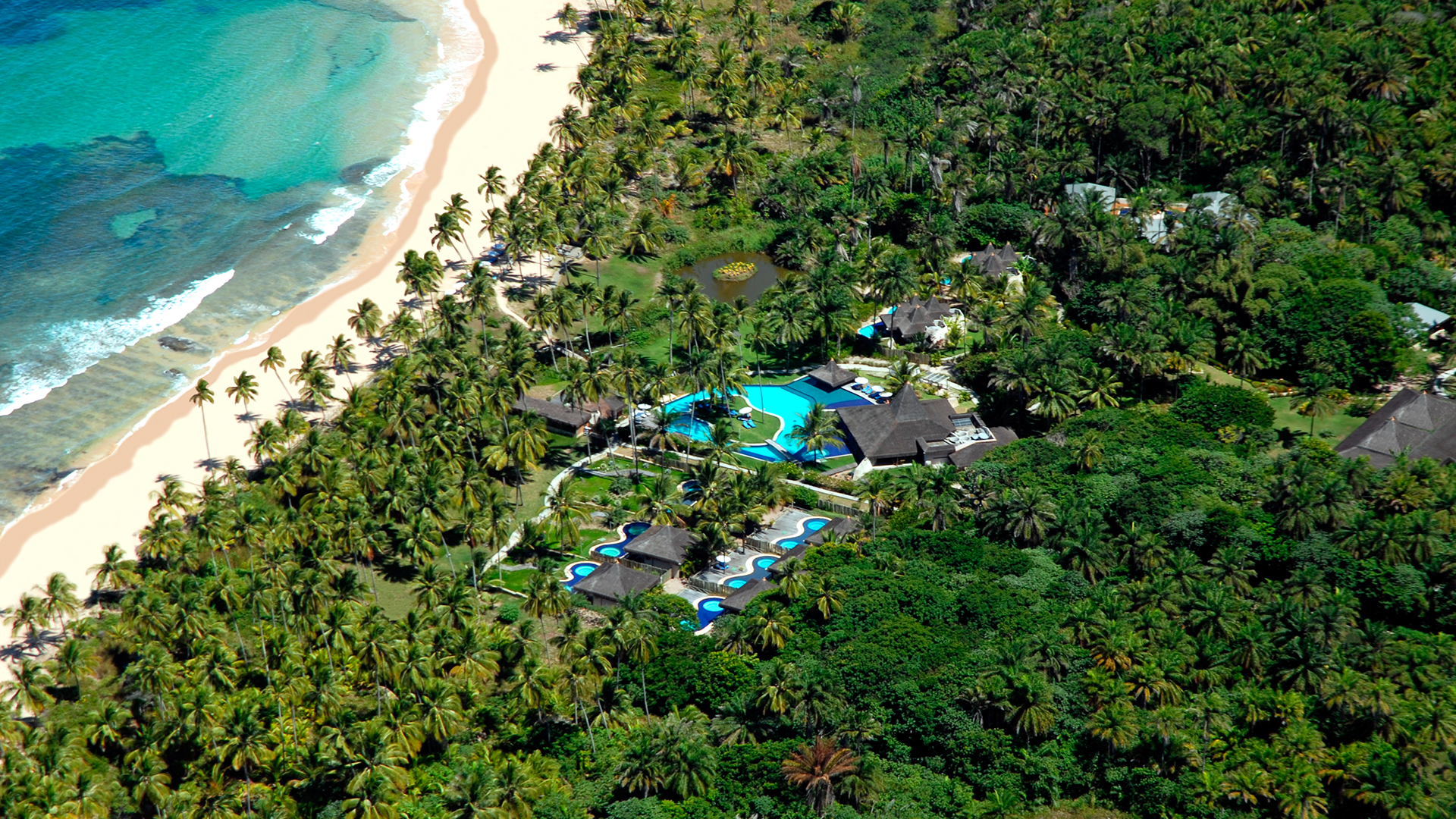Vista aérea do Anantara Maraú Bahia Resort (Minors Group/Divulgação)