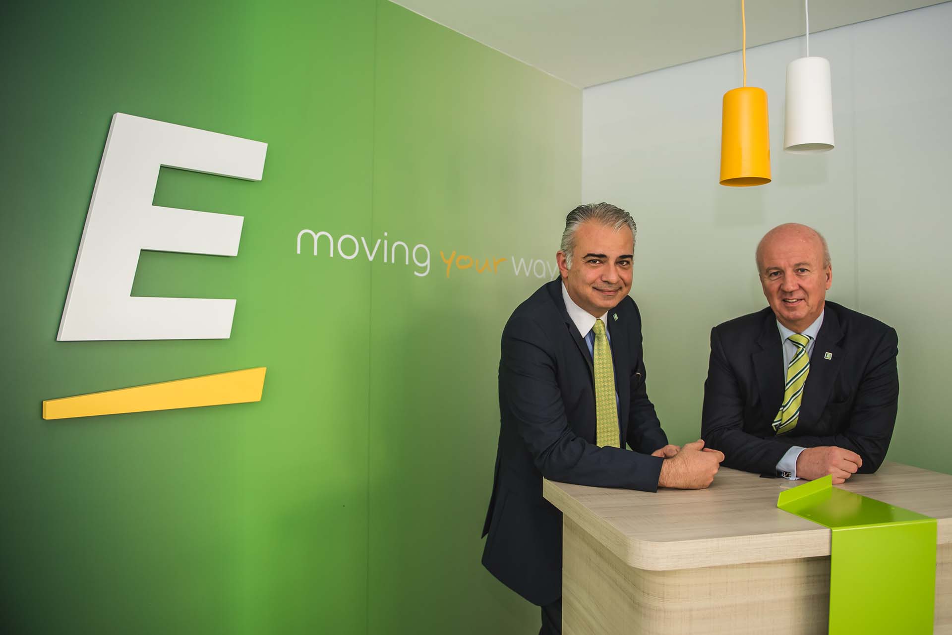 Paulo Gaba Jr., CEO da Europcar Brasil; e Marcus Bernhardt, diretor de cobertura internacional da companhia