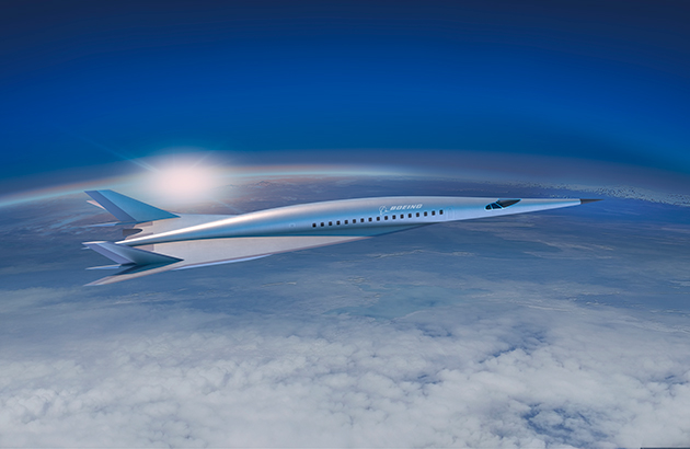 Imagem conceito divulgada pela Boeing do seu avião hipersônico