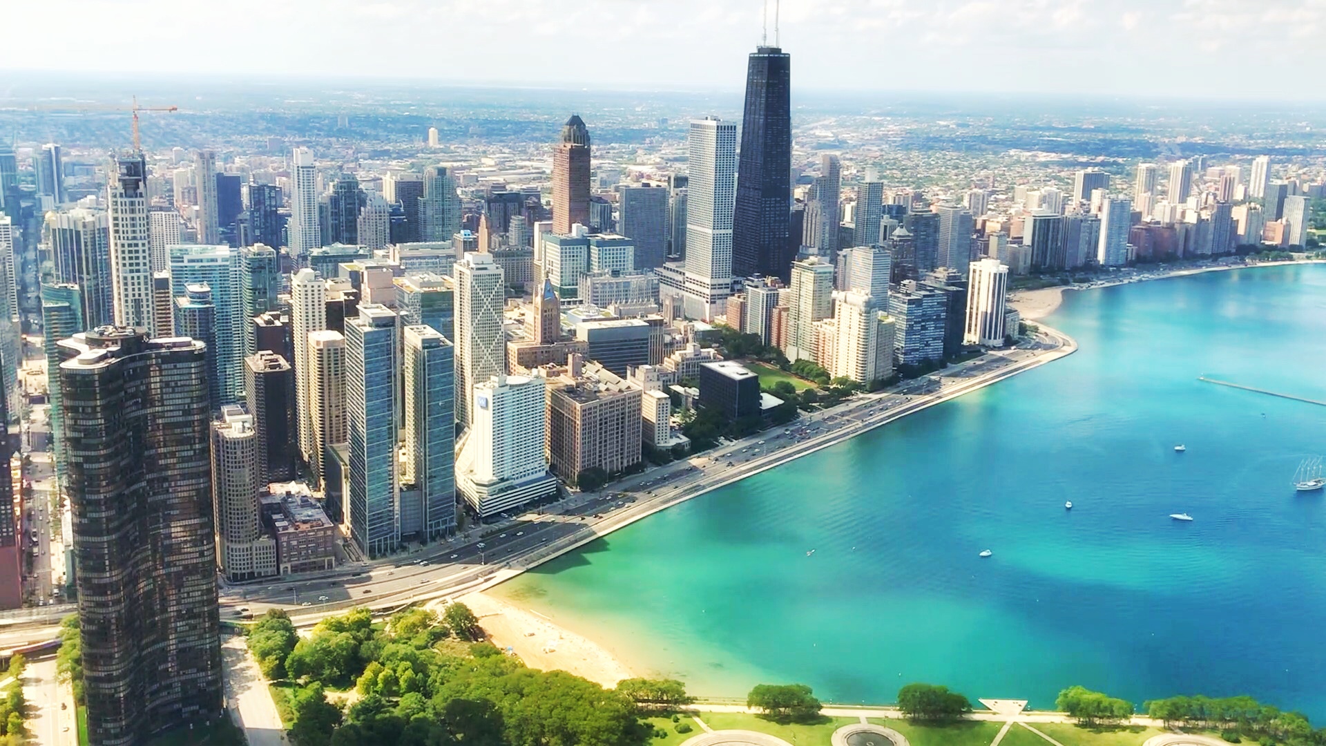 Toda a beleza de Chicago vista de um passeio de helicóptero