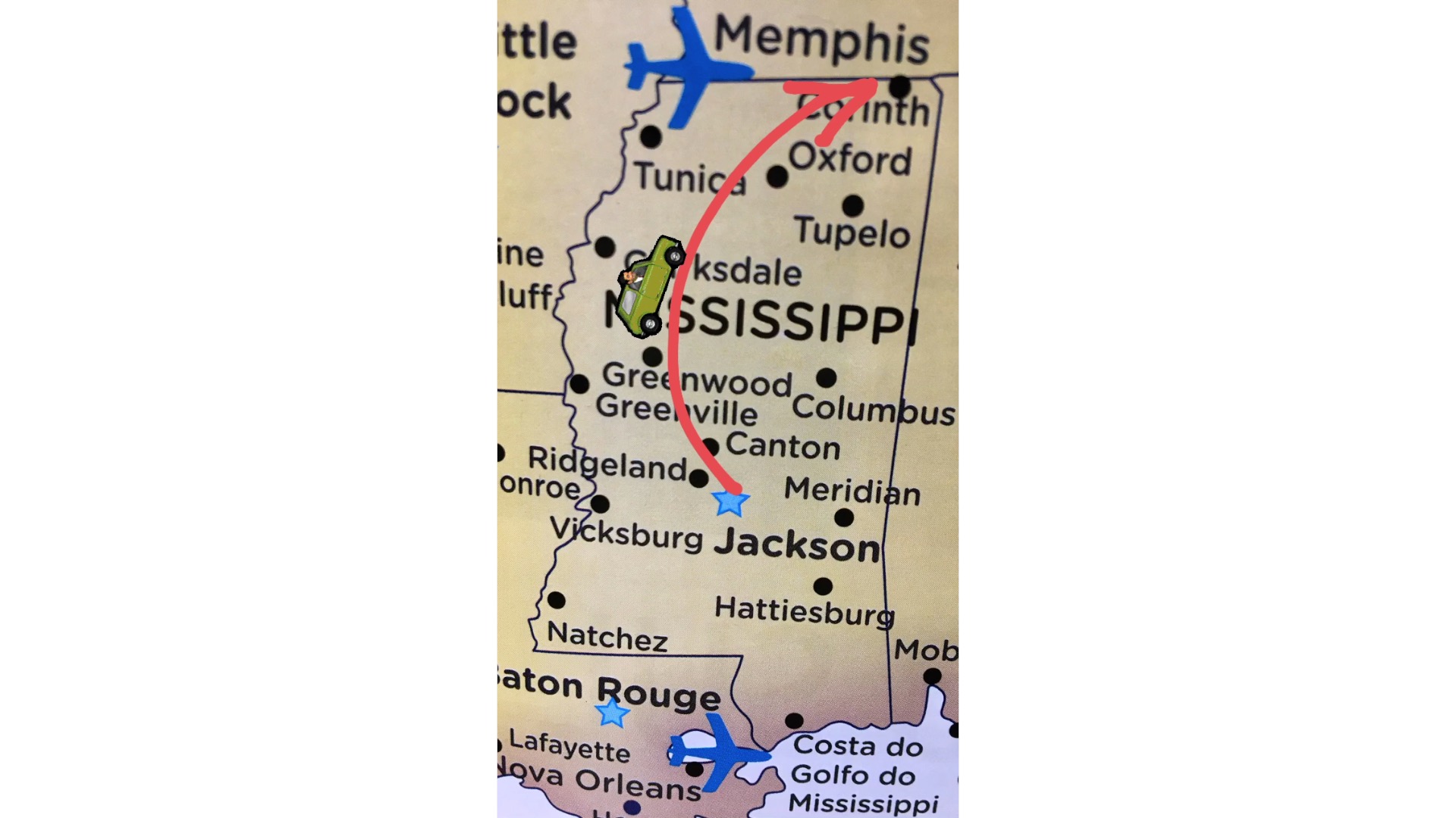 Civil Rights Trail - Jackson para Memphis