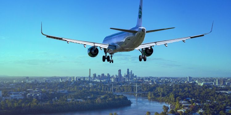 Avião aterrissando