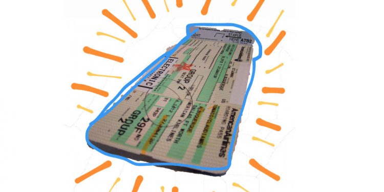 Bilhete aéreo passagem aérea