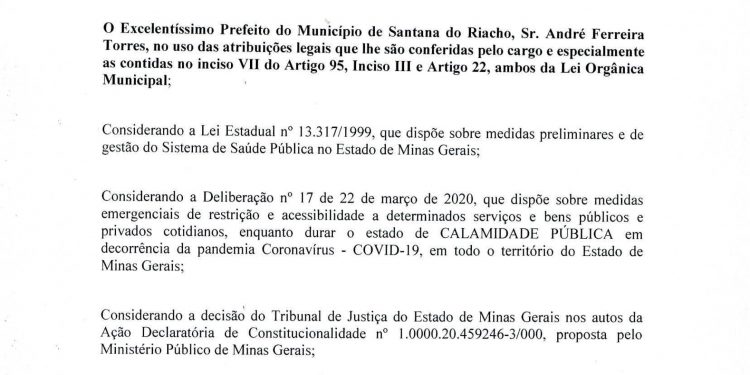 Decreto Reabertura Serra do Cipo Pagina 1