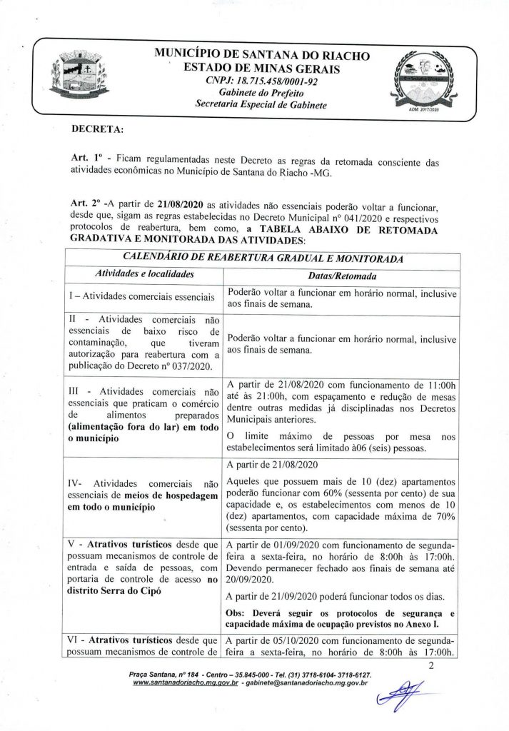 Decreto Reabertura Serra do Cipo Pagina 2