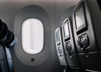 assento vazio de avião