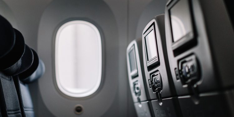 assento vazio de avião