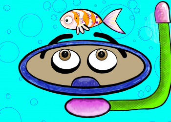 Mergulhador e Peixe