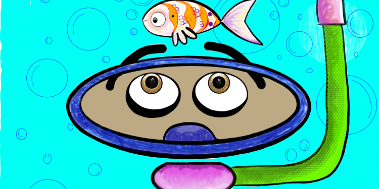 Mergulhador e Peixe