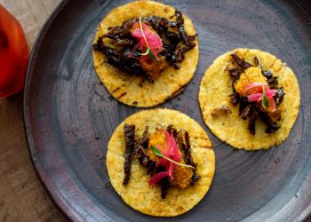 Arepa com carne