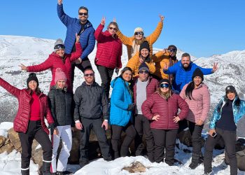 Incomum Viagens leva grupo à temporada de neve no Chile