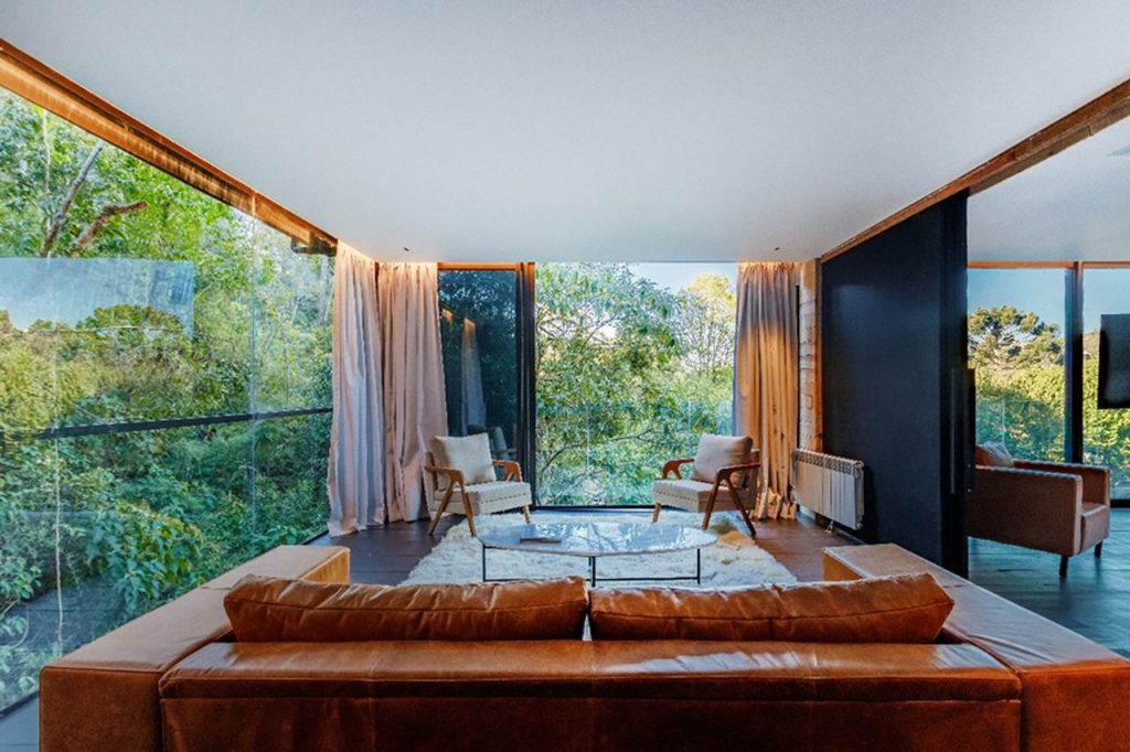 Sala de estar no Berg Haus