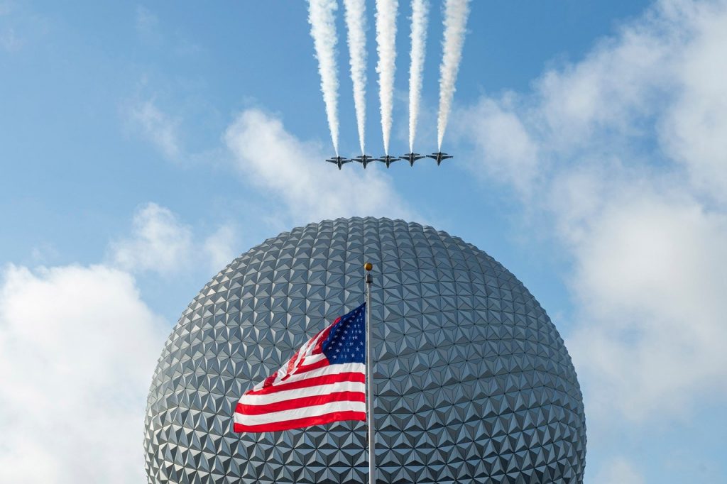 U.S. Air Force Thunderbirds Fly Over EPCOT