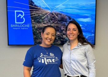 Adriana Fredericce, da Diversa Turismo e Martina Gelardi, da Emprotur Bariloche