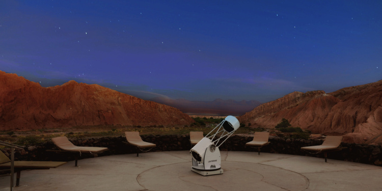 Observatório de fenômenos astronômicos no Nayara Alto Atacama
