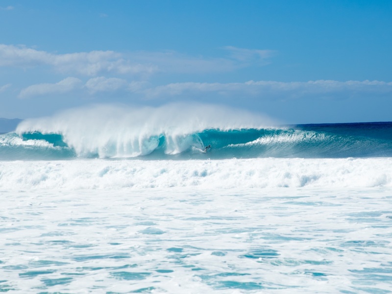 Surfista em Honolulu, no Havaí