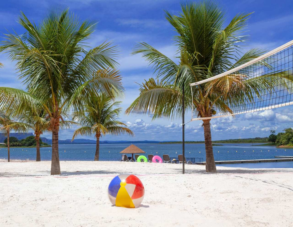 praia e quadras do malai manso resort