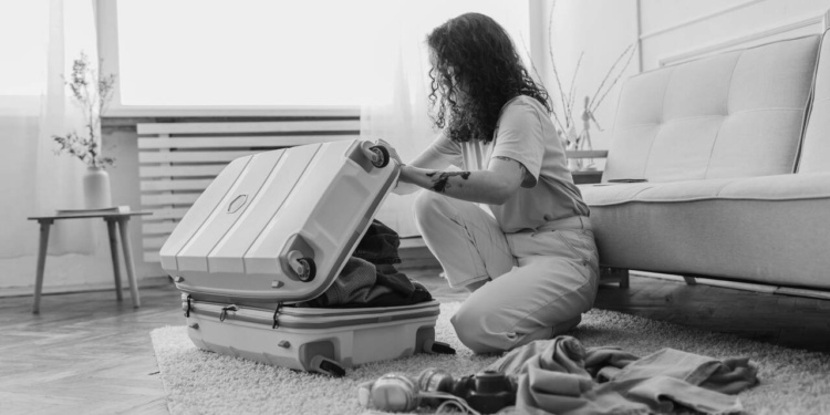 viajando com mala de mão