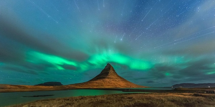 aurora boreal na Islândia